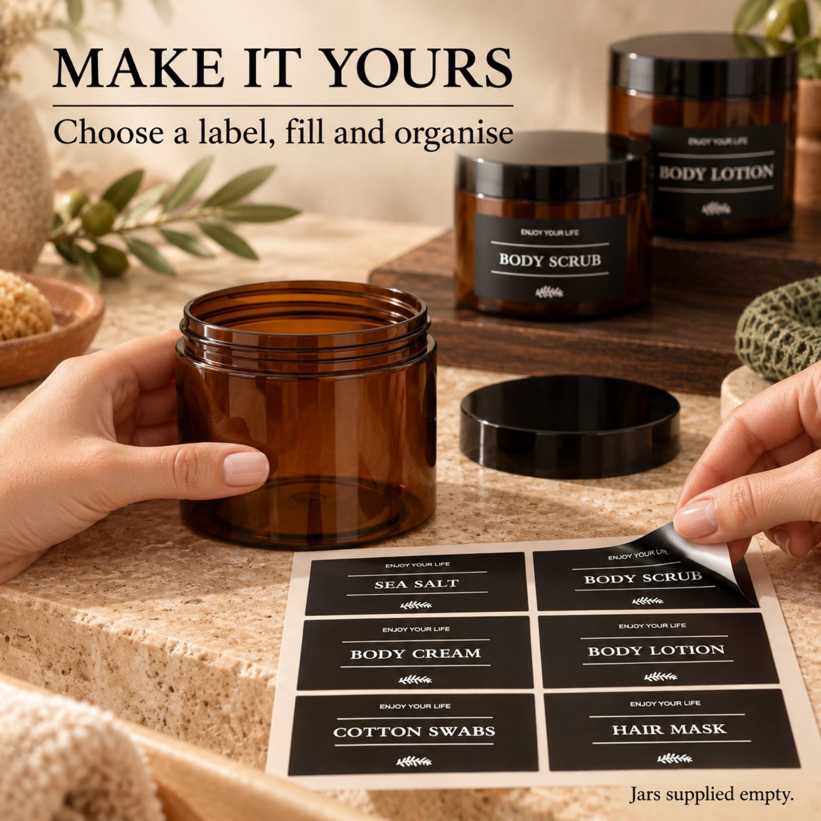 Bathroom Storage Jars with Lab - Bath Salts 评论和价格