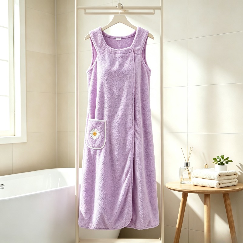 Extra Long Pink Floral Bath To - Spa Towel 评论和价格