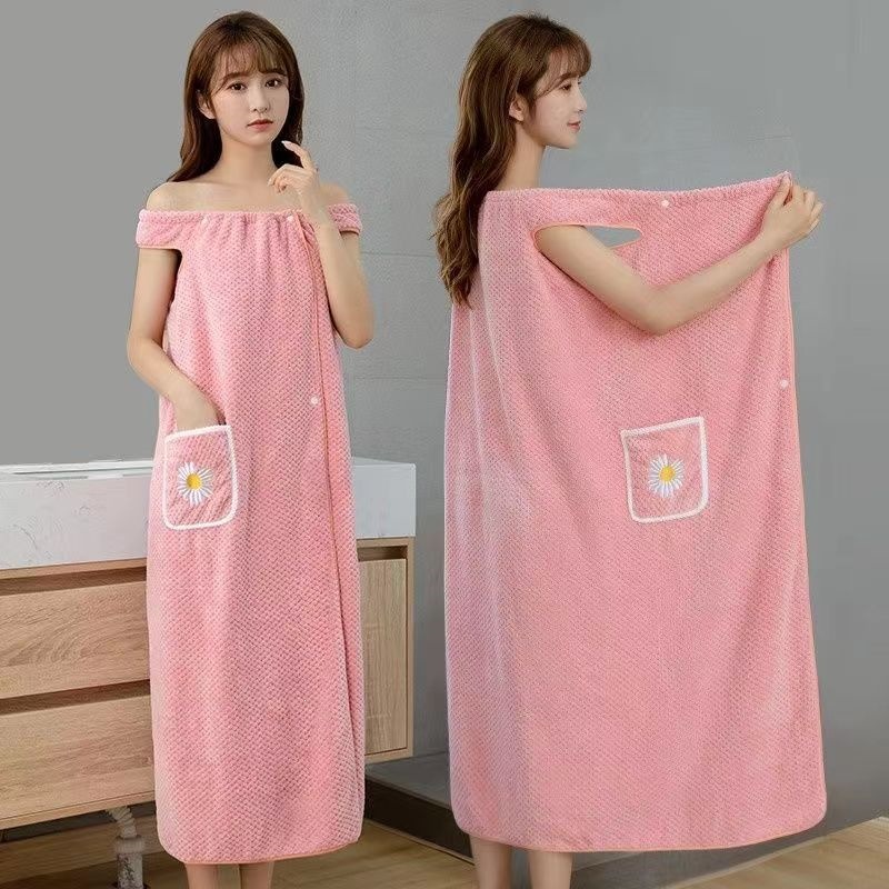 Extra Long Pink Floral Bath To - Spa Towel 评论和价格